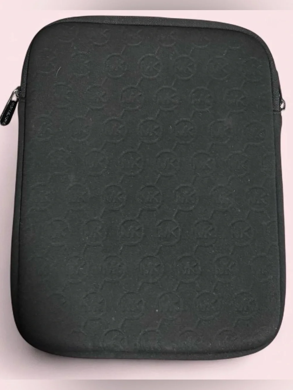 Michael Kors Black Embossed MK Logo Tablet/Ipad Sleeve Case